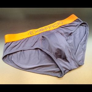 (2 Pack) Exofficio Men's Give N Go Sport Mesh Brief Blue Small Jock Travel